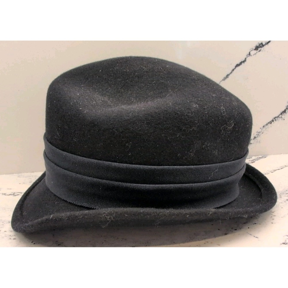 Vintage Mayser 100% Wool Dorie Size Small Black Bowler Hat - Picture 3 of 6